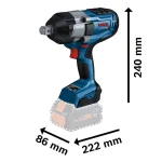 Llave de Impacto 18V 3/4" Biturbo Brushless BOSCH GDS 18V-1050 H - Imagen 4