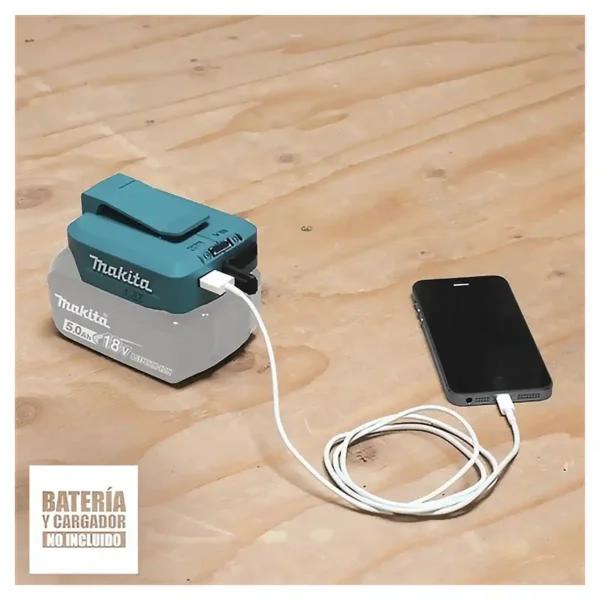 Adaptador de Fuente de Alimentación USB para Batería 18V MAKITA ADP05 - Imagen 6