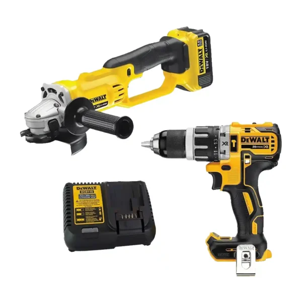 Taladro Percutor DCD785 + Esmeril DCG412 DEWALT DCK242M1-K1