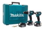 Taladro Percutor + Atornillador Impacto 18V MAKITA DLX2005X2