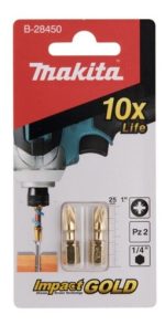 Punta Pozidriv Pz2 X 25mm 2unid Impact B-28450 - MAKITA