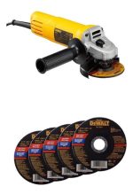 Esmeril Angular 4 1/2 DWE4010 + 5 Discos DEWALT DWE4010K-B2