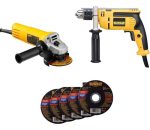 Taladro 1/2" 650W + Esmeril DWE4010 + 5 discos DEWALT DWD024-K14