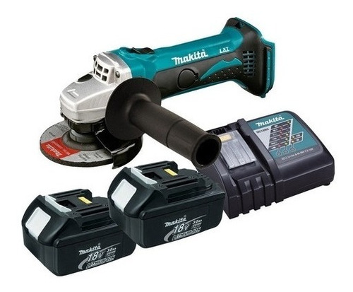 Bianchi. Amoladora Angular 4.5 A Batería 18 Volt Makita Dga452rfe