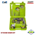 Esmeril Angular 4 1/2" 750W + Taladro Percutor 1/2" + Accesorios XCORT
