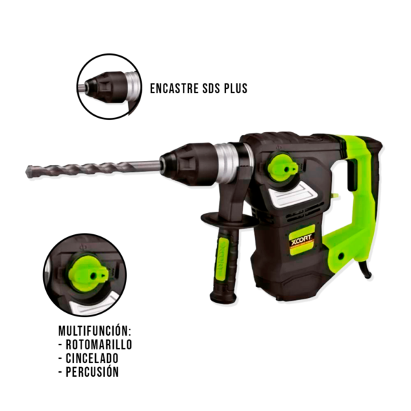 Rotomartillo SDS Plus 1800W 7.0 J XCORT XZC03-36 - Imagen 3