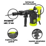 Martillo Demoledor Hexagonal 1900W 15J XCORT XZG02-45 - Imagen 2