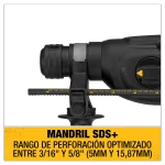 Rotomartillo SDS Plus 20V Brushless Baretool DEWALT DCH133B - Imagen 4