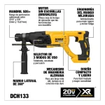 Rotomartillo SDS Plus 20V Brushless Baretool DEWALT DCH133B - Imagen 5