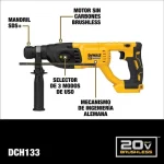 Rotomartillo SDS Plus + Atornillador de Impacto 1/4" 20V DEWALT DCK260D1P1T-B2 - Imagen 3