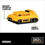 Rotomartillo SDS Plus + Atornillador de Impacto 1/4" 20V DEWALT DCK260D1P1T-B2 - Imagen 7