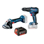 Taladro percutor GSB 18V-50 + Amoladora GWS 180 + Bat. BOSCH