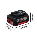 Kit 2 Baterías GBA 18V 4Ah + Cargador Rápido GAL 1880 CV BOSCH - Imagen 4