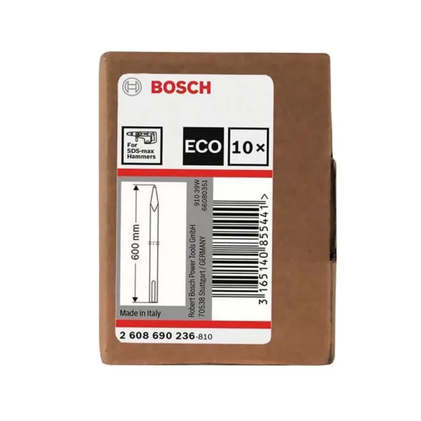 Etiqueta de la caja de cincel punta SDS Max marca BOSCH por 10 unidades