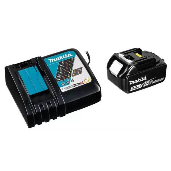 Batería 3Ah BL1830B + Cargador Rápido DC18RC MAKITA 191A24-4