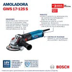 Esmeril Amoladora Angular 5" 125 MM 1700W BOSCH GWS 17-125 S - Imagen 9