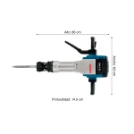 Martillo Demoledor Hexagonal 2000W 69 J + Carro BOSCH GSH 27 VC - Imagen 3