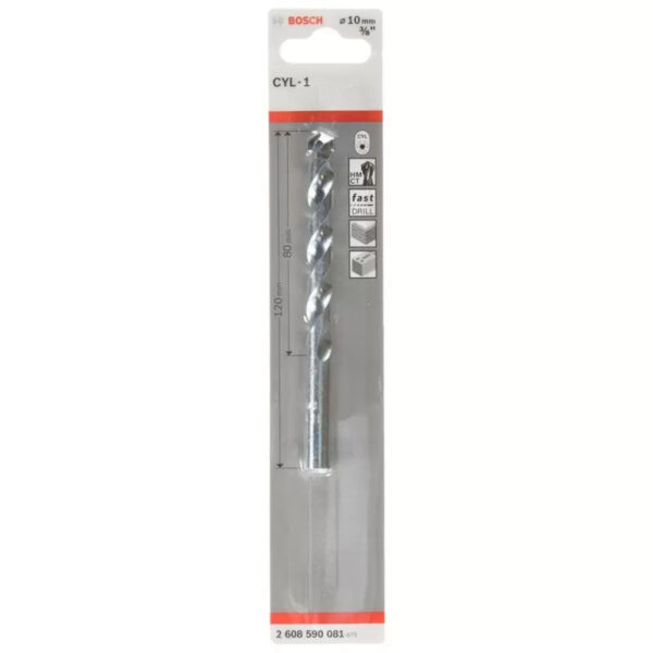 Broca Cyl-1 10mm X 120mm X 80mm