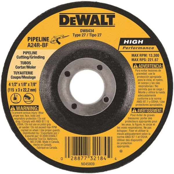 Disco De Corte Metal 4 1/2" X 1/8" X 7/8"