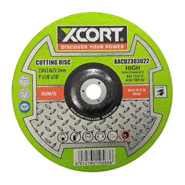 Disco de Corte Abrasivo para Metal 9" (230mm) XCORT XACD2303022