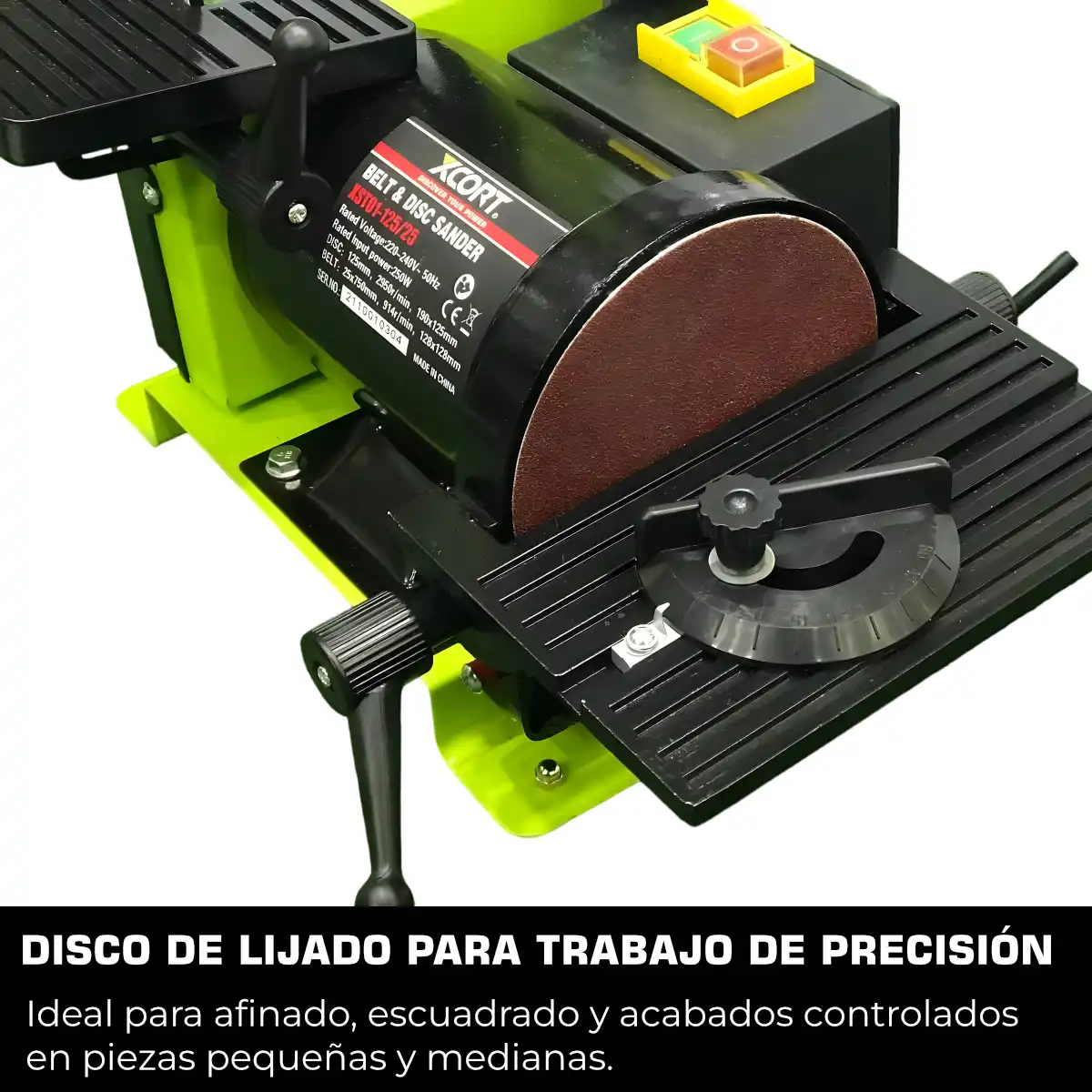 Lijadora de Banda y Disco 5" 250W 2 en 1 XCORT XST01-125/25 - Imagen 2