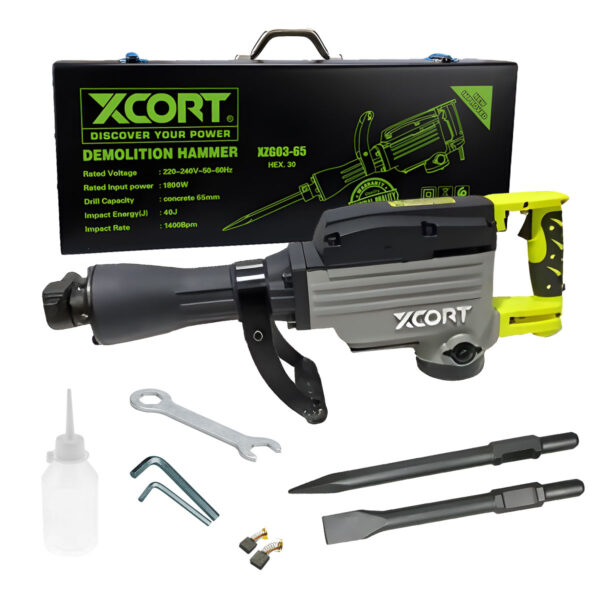 Martillo Demoledor Hexagonal 1800W 40Joules XCORT XZG03-65