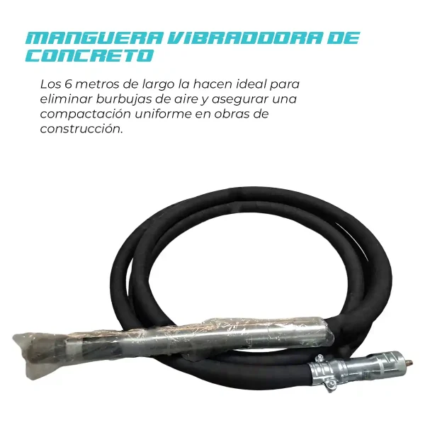 Vibradora de Concreto 1700W + Manguera 6 Metros SAIYAN VCZN90HD - Imagen 3