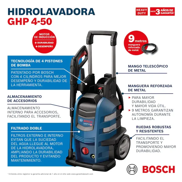 Hidrolavadora a Presión Professional 2200W BOSCH GHP 4-50 - Imagen 10