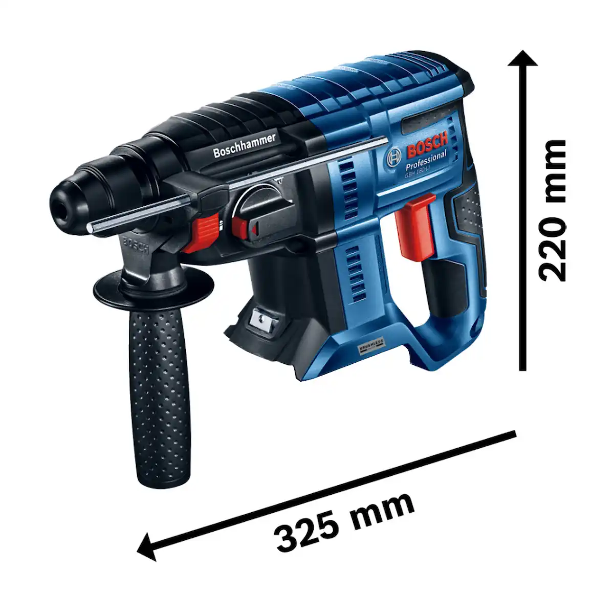 Llave de Impacto 1/2" GDX 18V-200 + Rotomartillo SDS Plus 2J GBH 180-LI Brushless + 2 Bat. 4Ah + Cargador BOSCH - Imagen 6