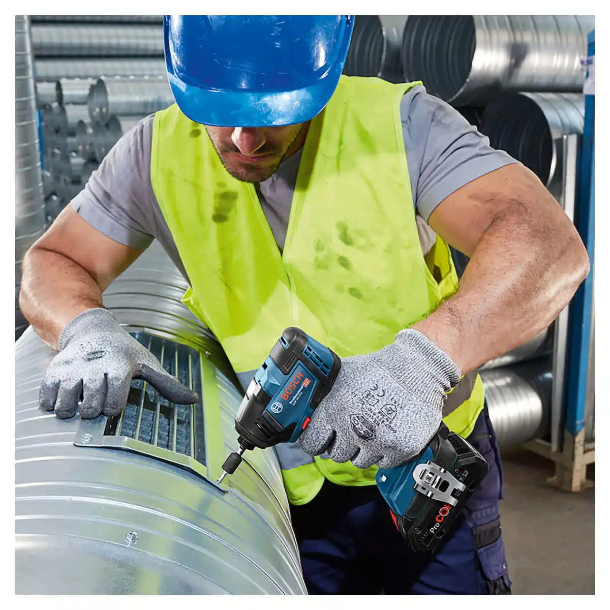 Llave de Impacto 1/2" GDX 18V-200 + Rotomartillo SDS Plus 2J GBH 180-LI Brushless + 2 Bat. 4Ah + Cargador BOSCH - Imagen 9