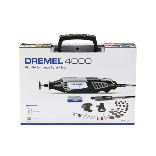 Minitorno 175W + Kit 36 Accesorios + 3 Aditamentos DREMEL 4000 - Imagen 3