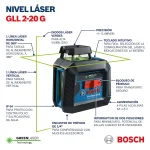 Nivel Láser Verde 10 metros GLL 2-20G + Trípode BT 150 BOSCH - Imagen 10