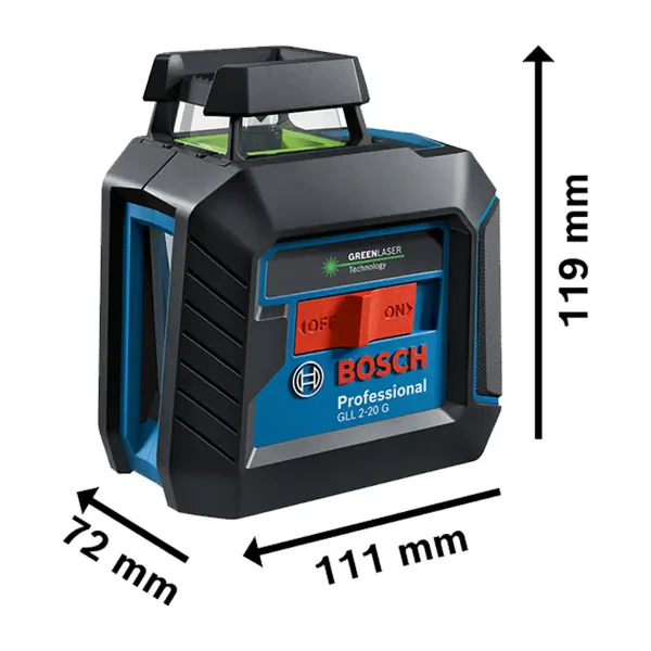 Nivel Láser Verde 10 metros GLL 2-20G + Trípode BT 150 BOSCH - Imagen 5