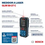 Medidor de Distancia Láser Rojo 50M BOSCH GLM 50-27 C - Imagen 10