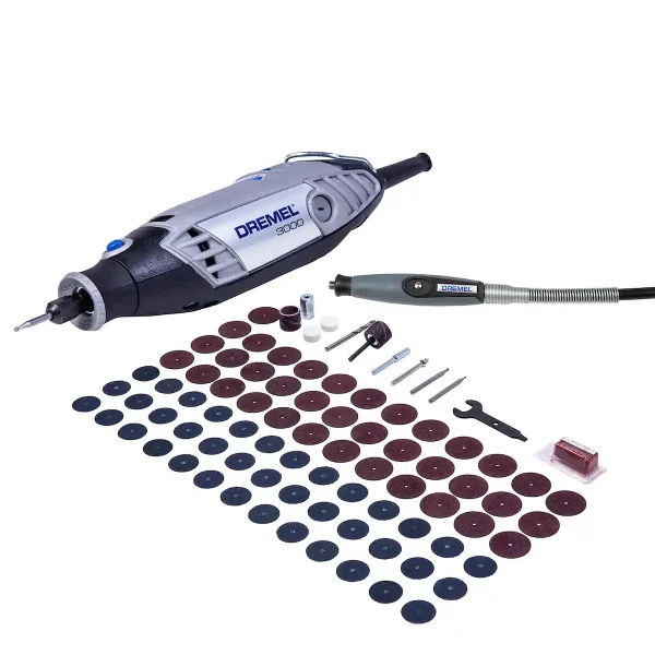 Minitorno 130W + Kit de 82 Accesorios Dremel 3000