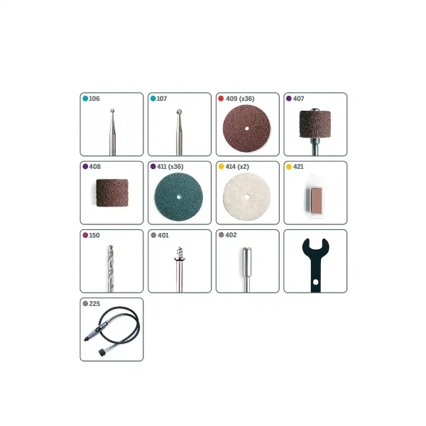 Minitorno 130W + Kit de 82 Accesorios Dremel 3000 - Imagen 3