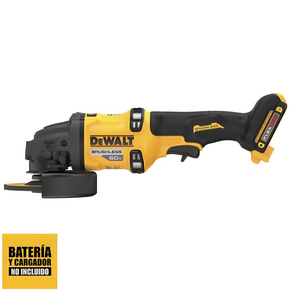 Esmeril Angular 4-1/2" 60V Flexvolt DEWALT DCG418B Baretool - Imagen 3