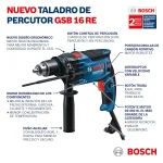 Taladro Percutor 1/2" 850W + Set de 103 Accesorios BOSCH GSB 16 RE (MP) - Imagen 11