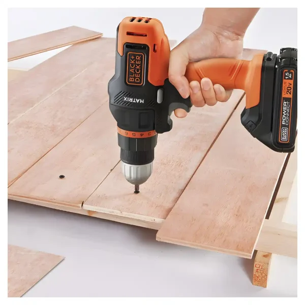 Taladro Atornillador 3/8" 20V Matrix 6 en 1 + Esmeril Angular 4 1/2" 650W G650-B2 BLACK+DECKER MTX20K6A-K6 - Imagen 7