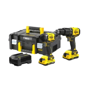 Taladro Percutor 13 MM SBD715+ Atornillador de Impacto 20V SBI810 + 2 Bat. 2Ah + Cargador + Maleta STANLEY SBDI465D2T-B2