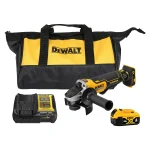 Esmeril Amoladora Angular 5" 125MM 20V + 1 Bat. 4Ah + Cargador + Bolso de Lona DEWALT DCG413M1-B2