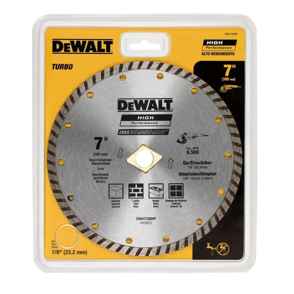Disco Diamantado 7" Ranurado para Concreto DEWALT DW47700HP - Imagen 2