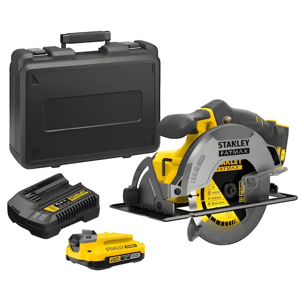 Sierra Circular 7 1/4" 20V Fatmax + 2 Bat. 2Ah + Cargador + Maleta STANLEY SBC550D2K-B2