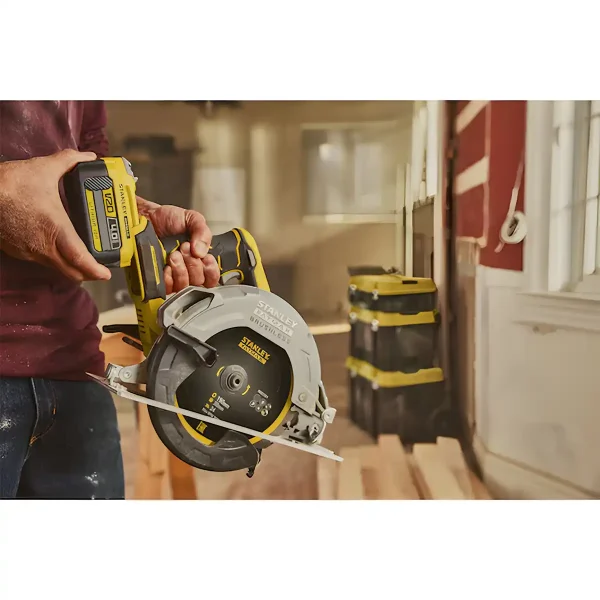 Sierra Circular 7 1/4" 20V Fatmax + 2 Bat. 2Ah + Cargador + Maleta STANLEY SBC550D2K-B2 - Imagen 8
