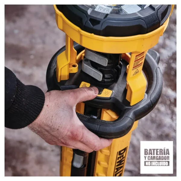 Linterna de Trabajo 3000 Lm 20V con Trípode Baretool DEWALT DCL079B - Imagen 6
