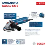 Esmeril Amoladora Angular 5" 125MM 1200W BOSCH GWS 12-125 S - Imagen 10