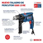 Taladro Percutor 1/2" 750W GSB 13 RE + Esmeril Amoladora Angular 4-1/2" GWS 850 BOSCH - Imagen 10