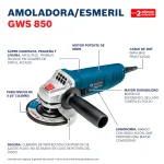 Taladro Percutor 1/2" 750W GSB 13 RE + Esmeril Amoladora Angular 4-1/2" GWS 850 BOSCH - Imagen 11
