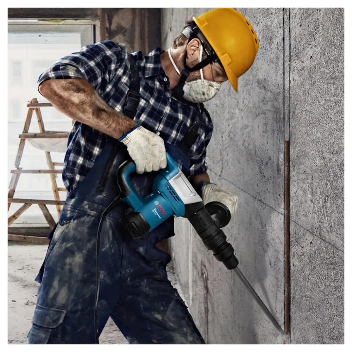 Martillo Demoledor SDS Max 1100W 7.5 J GSH 500 + Esmeril Amoladora Angular 4-1/2" GWS 850 BOSCH - Imagen 6