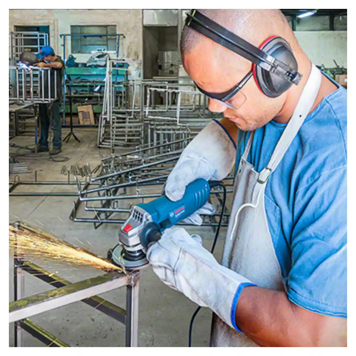 Martillo Demoledor SDS Max 1100W 7.5 J GSH 500 + Esmeril Amoladora Angular 4-1/2" GWS 850 BOSCH - Imagen 7